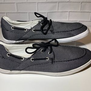 Spring - Men's Black Plaid Boat Shoe (Size 8)
